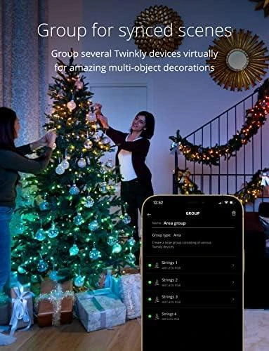 Kalėdinė išmanioji lempučių girlianda Twinkly Strings 250 LED RGB, daugiaspalvės