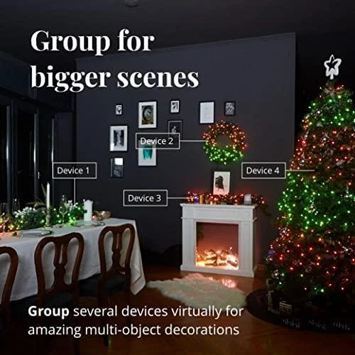 Kalėdinė išmanioji lempučių girlianda Twinkly Strings 250 LED RGB, daugiaspalvės
