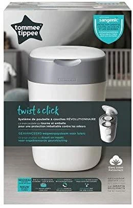 TOMMEE TIPPEE sangenic konteineris sauskelnėms Twist and Click Tub, su 4 kasetėm, 85102002
