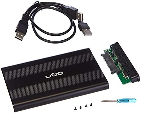 NATEC UKZ-1003 UGO HDD/SSD enclosure for 2.5" SATA - USB2 Aluminum juodas