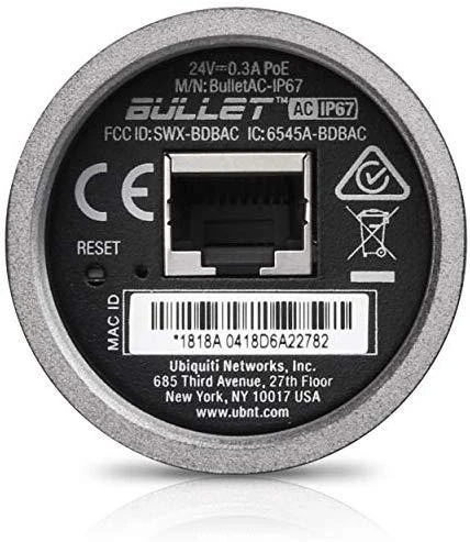 Maršrutizatorius Bullet Dual-Band AC Ubiquiti Titanium IP67, 2.4 / 5GHz, juodas / UBI-BULLETAC-IP67