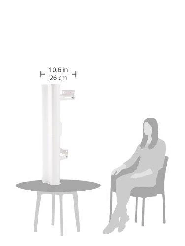 UBIQUITI AM-2G16-90 Ubiquiti AM-2G16 2,4 GHz AirMax 2x2 MIMO bazės sektoriaus antena 16 dBi, 90 laipsnių