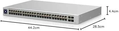 Šakotuvas Ubiquiti | USW-48 | Komutatorius - 48 jungtys | Stalinis | Valdomas | Maitinimo šaltinis: AC 120/230 V (50/60 Hz)