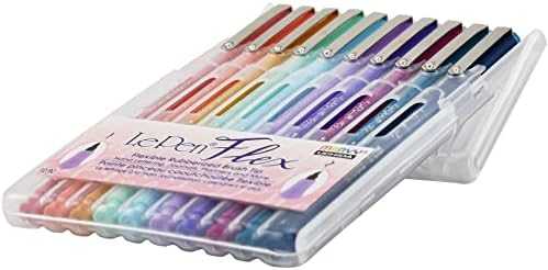 ‎UCHIDA OF AMERICA, CORP. MARVY rašikliai teptukiniu galiuku #4800-10P „Le Pen Flex” Pastel, 10 vnt.