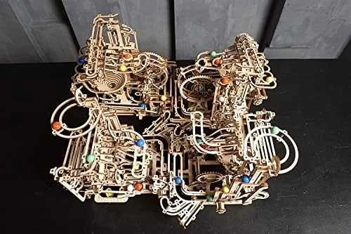 Marble Run – lygių keltuvas – mechaninis sulankstomas modelis – fanera – 315 elementų – Ugearsmodels