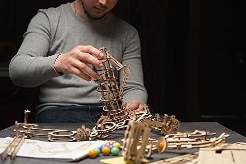 Dėlionė Puzzle 3D Tor Kulkowy Wyciągniki Spiralny Ugears