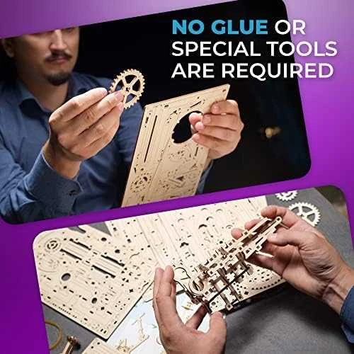 Marble Run – pakopinis keltuvas – mechaninis sulankstomas modelis – fanera – 355 elementai – Ugearsmodels