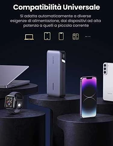 Nešiojamas įkroviklis UGREEN Powerbank 145W nešiojamajam kompiuteriui - 3 jungtys / 25000mAh