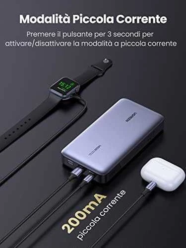 Nešiojamas įkroviklis UGREEN Powerbank 145W nešiojamajam kompiuteriui - 3 jungtys / 25000mAh