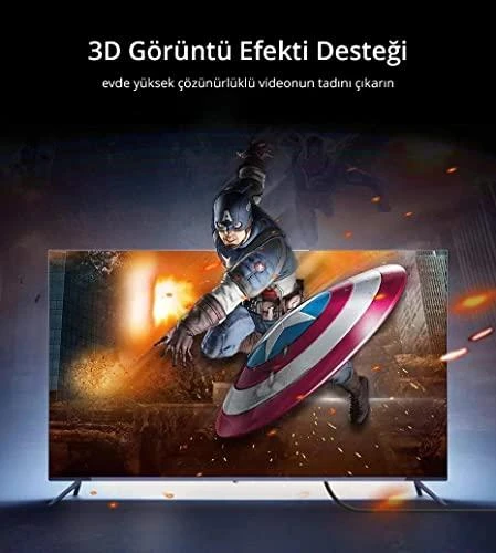 Ugreen kabelis HDMI kabelis 4K 30 Hz 3D 18 10 m juodos spalvos (HD104 10110)