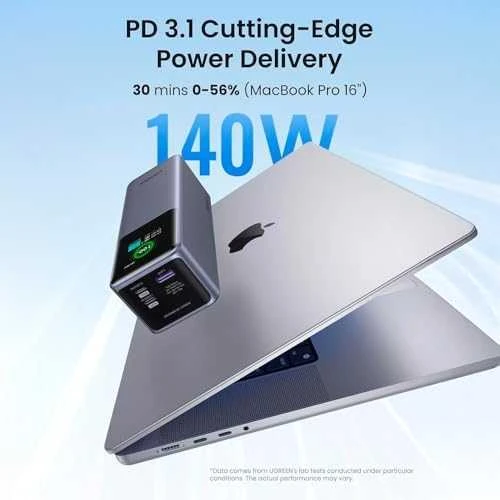 UGREEN išorinis akumuliatorius (Powerbank) 25000mAh 200W 2xUSB-C; USB PB722