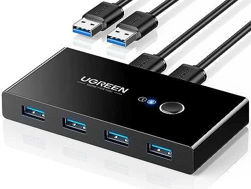 USB jungiklis KVM USB 2x4 UGREEN USB 3.0