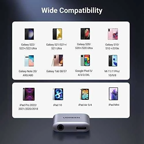 UGREEN CM231 garso adapteris USB-C prie mini lizdo 3.5 mm (pilka)