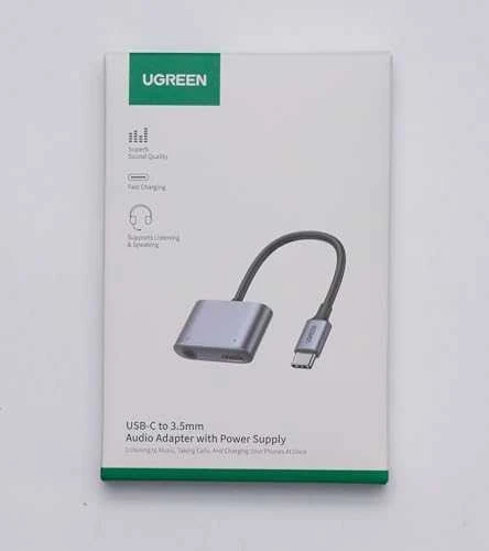 UGREEN CM231 garso adapteris USB-C prie mini lizdo 3.5 mm (pilka)