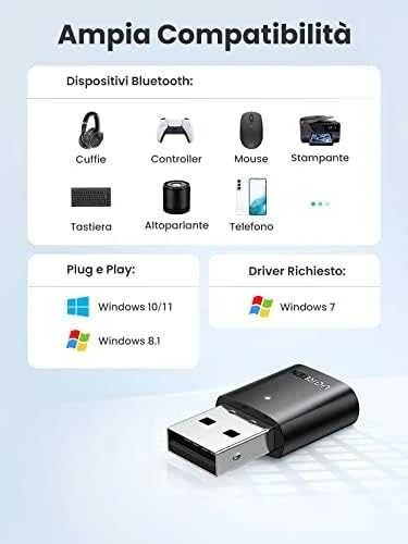 UGREEN CM390 Bluetooth 5.0 USB adapteris