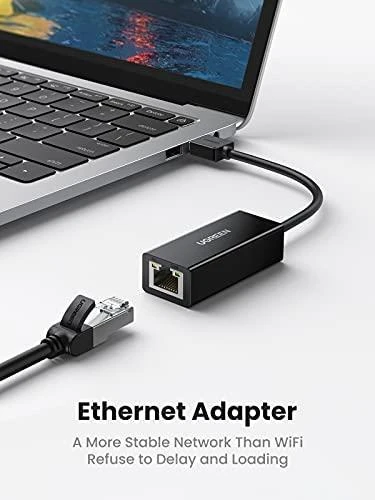 Ugreen Adapteris tinklo USB-A 2.0 - RJ45 10/100Mbit/s, juodas