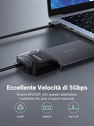 Ugreen 2.5'' / 3.5'' SATA – USB 3.0 adapteris (CR108)