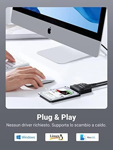Ugreen 2.5'' / 3.5'' SATA – USB 3.0 adapteris (CR108)