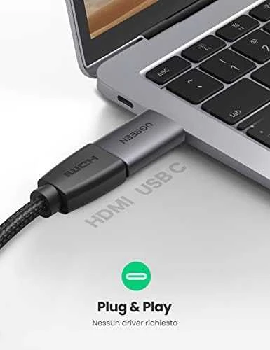 UGREEN US320 USB-C HDMI adapteris - Pilkas