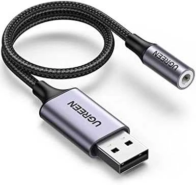 UGREEN USB į 3.5mm garso adapteris su pintas laidu