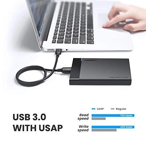 UGREEN US221 SATA išorinio disko dėklas HDD 2.5 "