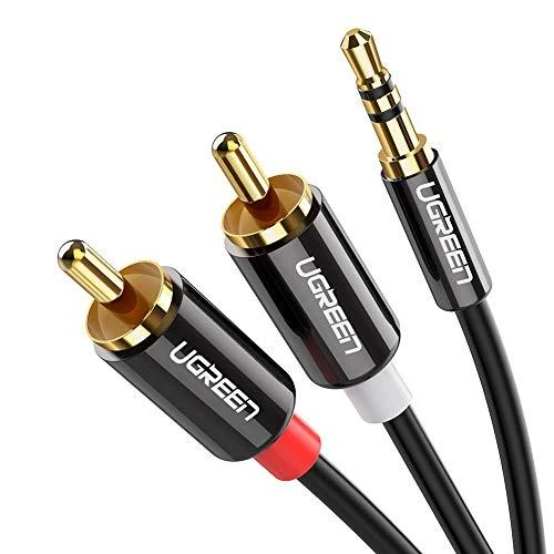 UGREEN AV116 kabelis AUX 3.5mm - 2RCA Cinch 3m - Juodas