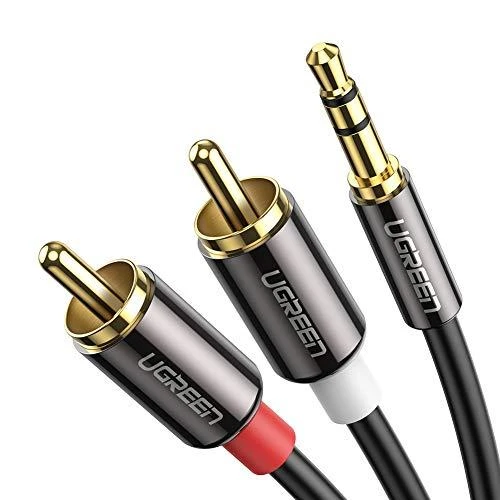 UGREEN AV116 kabelis AUX 3.5mm - 2RCA Cinch 3m - Juodas