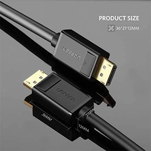 Ugreen DisplayPort į DisplayPort kabelis DP102 4K 3D 3 m - Juodas
