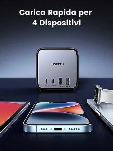 Pakrovėjas UGREEN CD268, 65 W, 1.8 m/ kubas EU  (juodas)