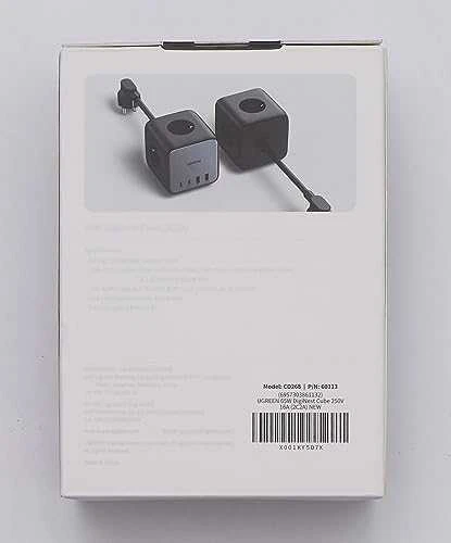 Pakrovėjas UGREEN CD268, 65 W, 1.8 m/ kubas EU  (juodas)