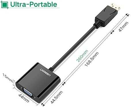 Mini DisplayPort - VGA adapteris UGREEN DP109 - Juodas