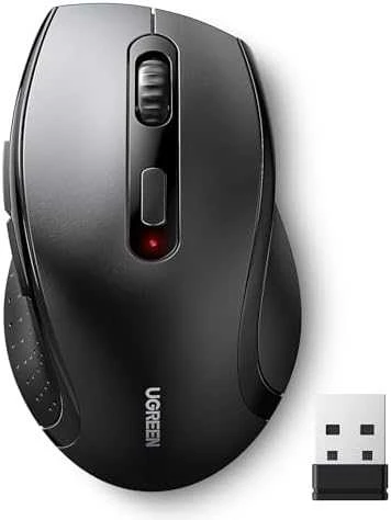 Ugreen Belaidė kompiuterinė pelė 2.4GHz, juoda