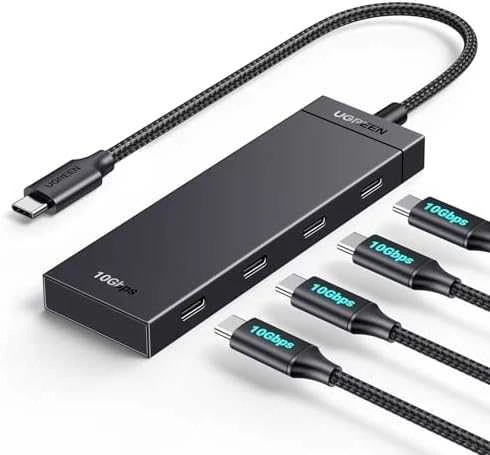 Ugreen USB-C šakotuvas su 10Gbps kabeliais