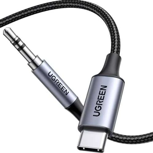UGREEN CM450 USB-C - AUX 3.5mm laidas 1m juodas