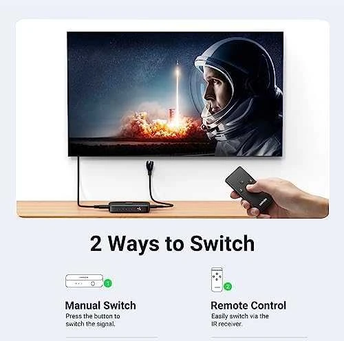 UGREEN šakotuvas CM332 3in1 HDMI 1.4 4K 30 Hz - Juodas