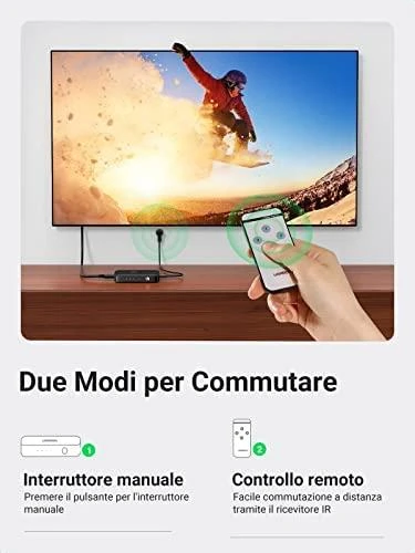 UGREEN šakotuvas CM332 3in1 HDMI 1.4 4K 30 Hz - Juodas
