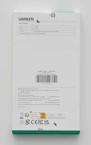 HUB Ugreen CM219 25851 su 4 USB-A 3.0 jungtys and USB-A 3.0 kabelis 15cm - juodos spalvos