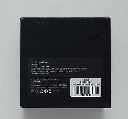 UGREEN 2USB-A+4USB-C 200W Desktop greitasis įkroviklis, pilkas