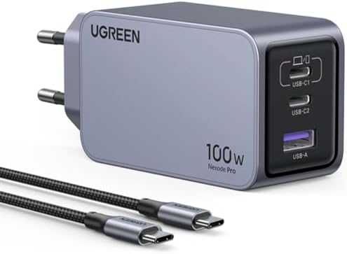 UGREEN Nexode Pro, 100W, 3 prievadų GaN greitasis įkroviklis