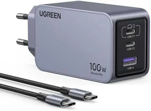 UGREEN Nexode Pro, 100W, 3 prievadų GaN greitasis įkroviklis