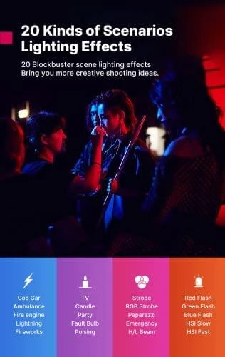 LED Šviestuvas Ulanzi VL110 RGB, WB (2500 K - 9000 K)