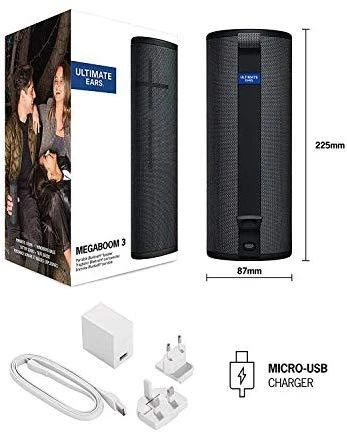 Bluetooth kolonėlė Logitech Ultimate Ears Megaboom 3, Juoda