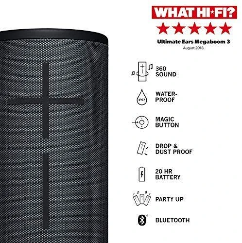 Bluetooth kolonėlė Logitech Ultimate Ears Megaboom 3, Juoda