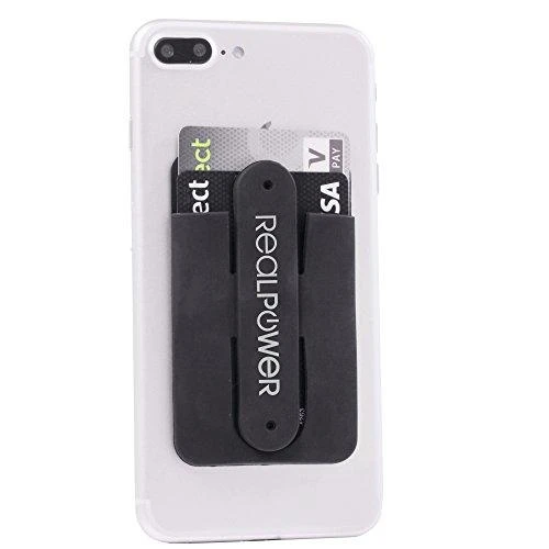 Dėklas Realpower RealPower Smartphoneständer + Smart Wallet (Kartenfach)