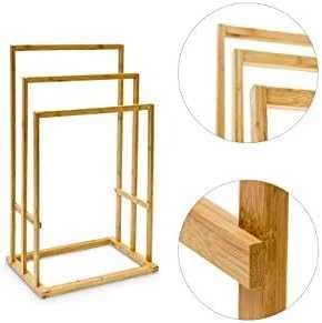 Bathroom Solutions Bambuko rankšluosčių kabykla su 3 strypais