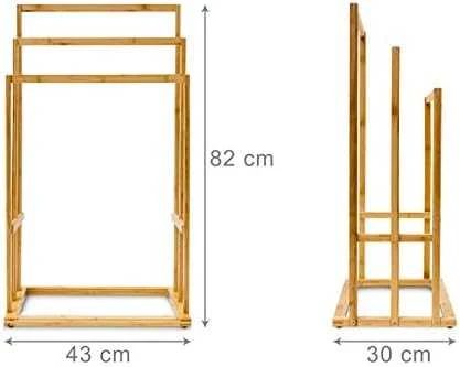 Bathroom Solutions Bambuko rankšluosčių kabykla su 3 strypais