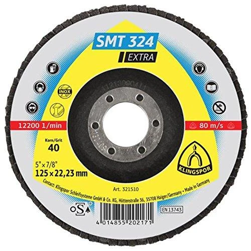 Lapelinis šlifavimo diskas KLINGSPOR SMT324 Extra 125x22,2mm P40
