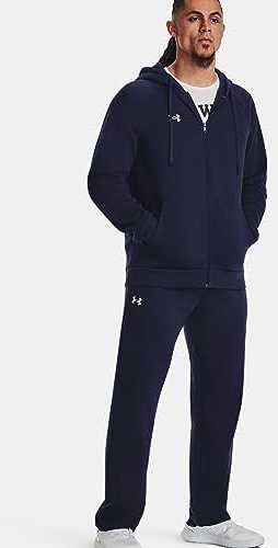 UAR Under Armour vyriški „Rival Fleece“ džemperiai su gobtuvu, mėlyni, Mėlyna 1379767 410