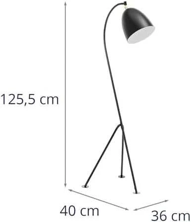 Uniprodo Metalinis toršeras su reguliuojamu E27 gaubtu, 125 cm