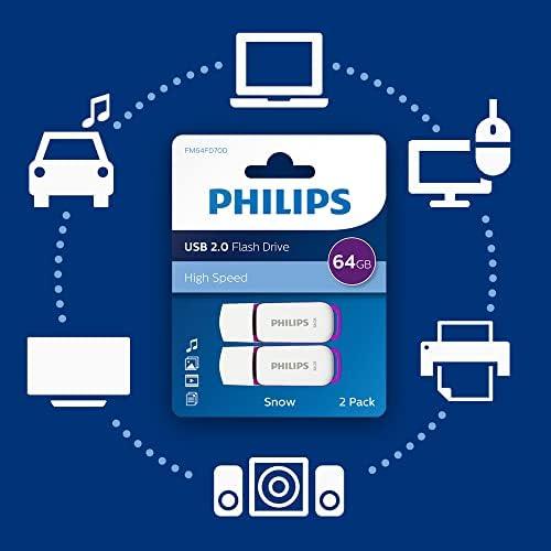 Pendrive Philips Snow Edition 64GB Violetinis (FM64FD70D/00)